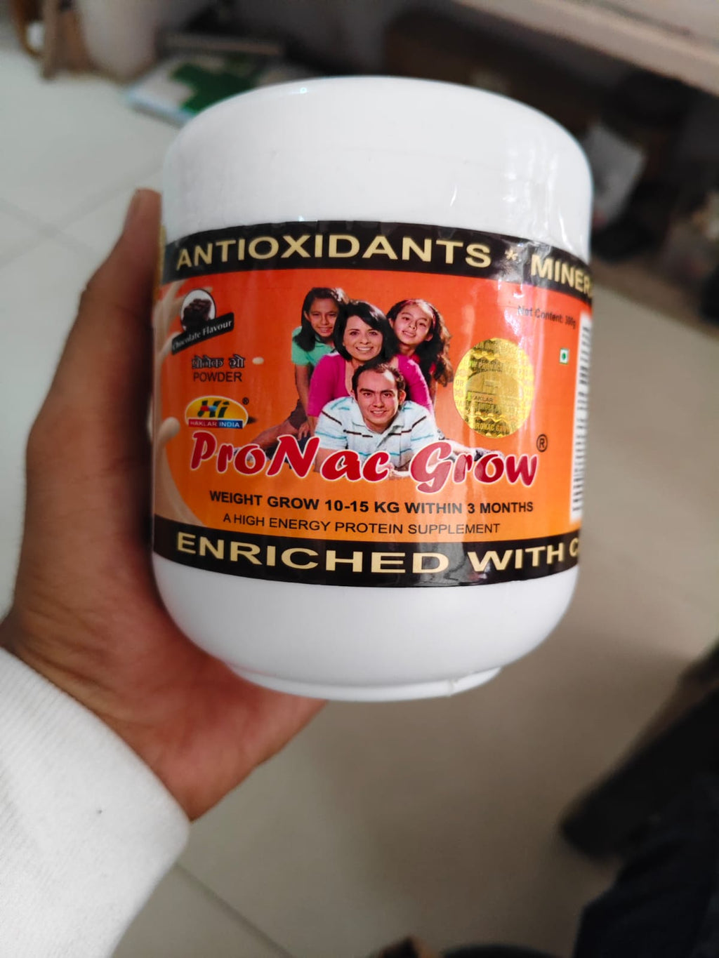ProNac Grow Weight Gain Protein Powder for Men, Women & Teens | High Energy Nutrition Supplement with Antioxidants & Vitamins | Chocolate Flavour